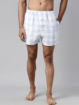 RARE RABBIT Shorts : Buy RARE RABBIT Blue Checked Shorts Online | Nykaa ...