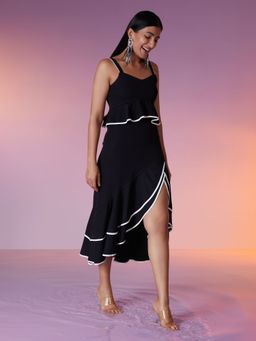 RSVP by Nykaa Fashion - Black Lost In Paradise Top With Skirt (Set of 2)