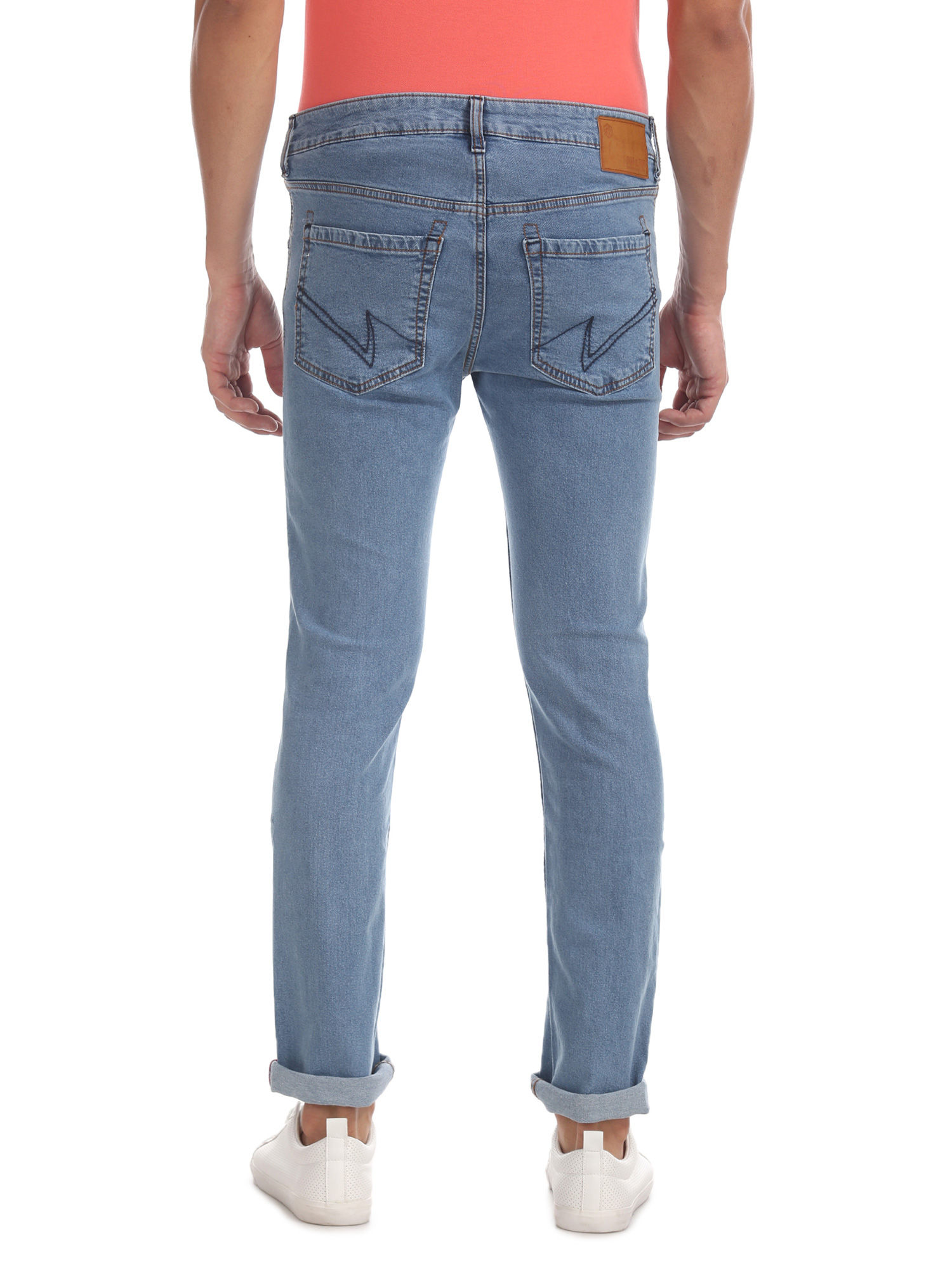 Buy Ruf \u0026 Tuf Blue Slim Fit Faded Jeans 