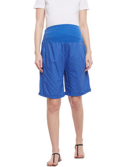 Oxolloxo - Navy Maternity Shorts - Blue