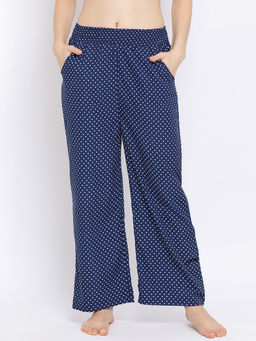 Oxolloxo - Polka Infinity Nightwear Women Pajama - Blue