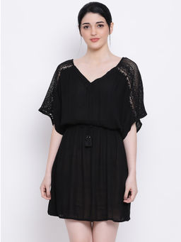 Oxolloxo - Symphony Stylized Nightwear Kaftan - Black