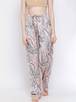 Oxolloxo - Paisley Dimension Satin Nightwear Women Pajama - Pink