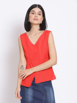 Oxolloxo - Red Solid Plain Top