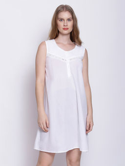Oxolloxo - Pearly White Pretty Up Nightwear Dress