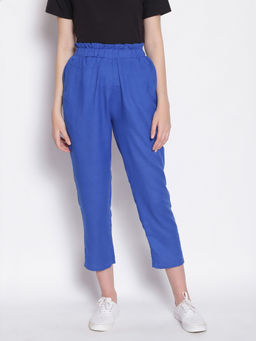 Oxolloxo - Blue Solid Plain Pant