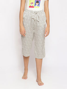 Oxolloxo - Monochrome Nightwear Culottes - White