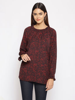 Oxolloxo - Black Printed Top