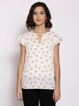 Oxolloxo - Ivory Polka Women's Top
