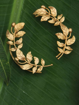 Suhani Pittie - Gold Toned Rose Vine Ear Cuffs