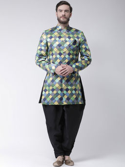 HANGUP - Multi-Color Printed Sherwani And Pyjama (Set of 2)