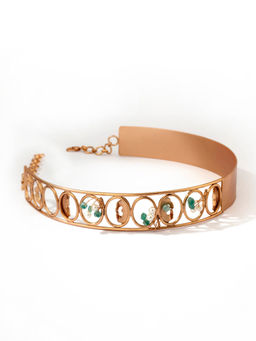 Suhani Pittie - Camouflage Choker With Emeralds
