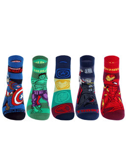Supersox - Disney Avengers Character Ankle Length Socks Collection for Men (Pack of 5)