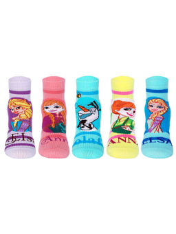 Supersox - Disney Frozen Ankle Length Socks Collection for Kids (Pack of 5)