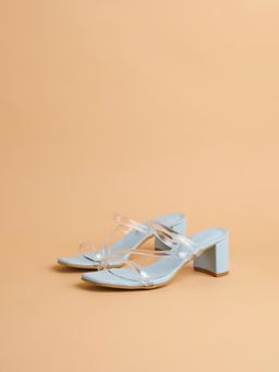 ERIDANI - Patterned Blue Sardinia Heels