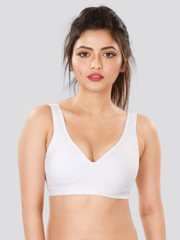 Dermawear - SB-1102 Non Padded Wire Free Sports Bra - White