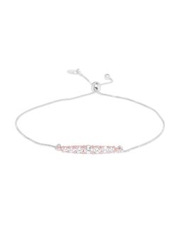 Carlton London - Rose Gold Plated Silver Toned Charm Bracelet