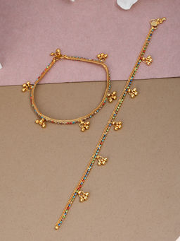 Silvermerc Designs - Pair Of Bridal Gold Anklets