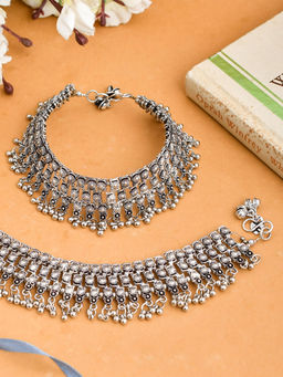 Silvermerc Designs - Oxidised Silver Traditional Bridal Anklets