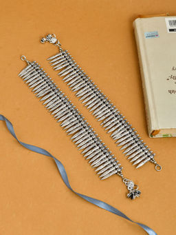 Silvermerc Designs - Oxidised Silver Bridal Anklets