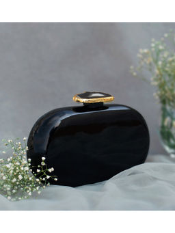 SNEHA BAGRECHA - The Black Baroque Capsule Clutch Black Stone