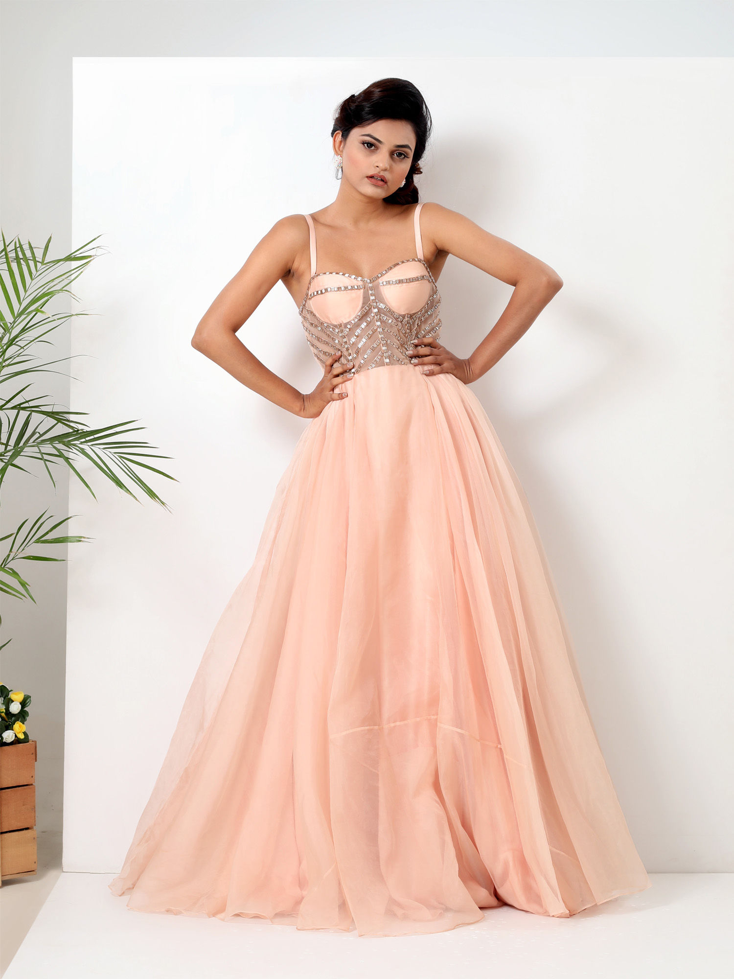 wedding reception gown for bride
