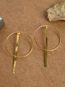 Silvermerc Designs - Contemporary Gold Plated Statement Earring For Women