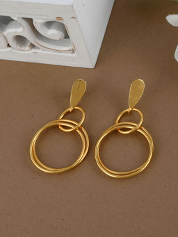 Silvermerc Designs - Contemporary Gold Plated Statement Earring For Women