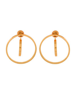 Silvermerc Designs - Contemporary Gold Plated Circle Earring For Women
