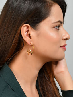 Silvermerc Designs - Gold Plated Spiral Heiko Earrings