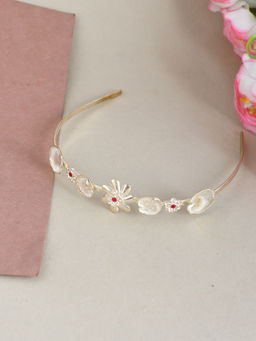Silvermerc Designs - Silver Plated Tiara Floral Metal Hairband