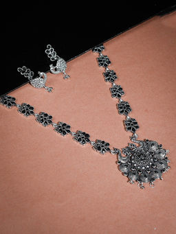 Silvermerc Designs - Silver Brass Necklace and Earrings (Set of 2)