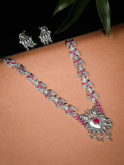 Silvermerc Designs - Silver Brass Necklace and Earrings (Set of 2)