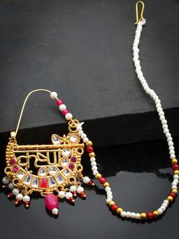 Silvermerc Designs - Gold Plated Krishna Pearl Nose Ring