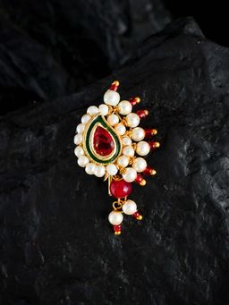 Silvermerc Designs - Rajputi Besar Pearl Nose Ring