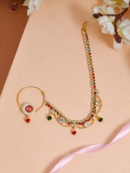 Silvermerc Designs - Caz Tasselled Chain Nose Ring