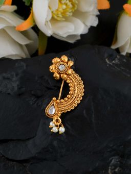 Silvermerc Designs - Priyanka Jadau Marathi Nose Pin