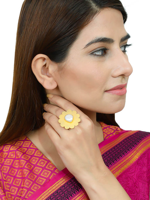 Silvermerc Designs Gold Brass Ring