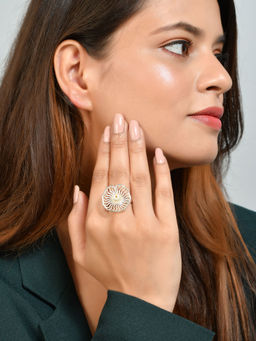 Silvermerc Designs - Sea Shell Pearl Silver Plated Ring