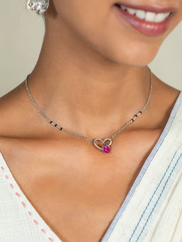 Shaya by CaratLane - Rise Above Defeat Black Bead Necklace In 925 Silver