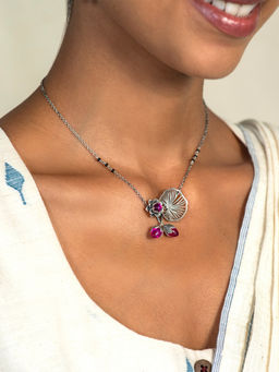 Shaya by CaratLane - Rise Above Apathy Black Bead Necklace In 925 Silver