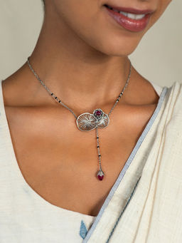 Shaya by CaratLane - 925 Silver Shaya by Caratlane Rise Above Stigma Black Bead Necklace In