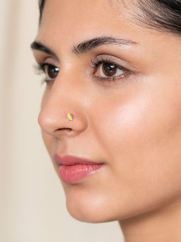 Shaya by CaratLane - 925 Silver Shaya by Caratlane Sarvariyo Pattern Nose Pin In
