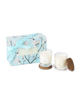 Niana - Blue Signature Candle Duo - Honeysuckle Jasmine & Mediterranean Breeze