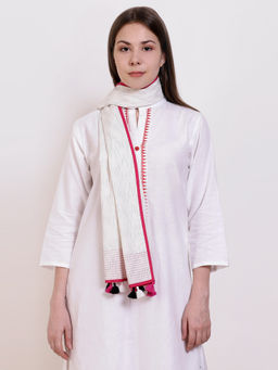 Biba - Off White Printed Scarf