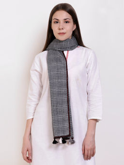 Biba - Grey Checks Scarf