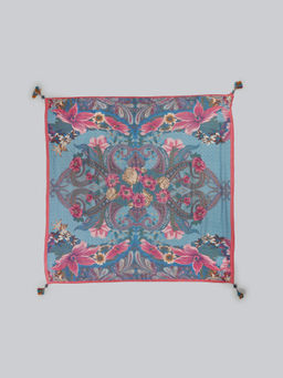 Label Ritu Kumar - Blue Printed Scarf