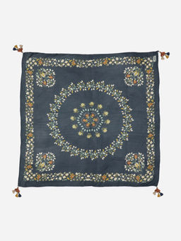 Label Ritu Kumar - Navy Blue Printed Scarf