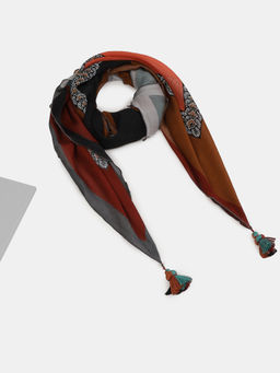 Label Ritu Kumar - Multi-Color Printed Scarf