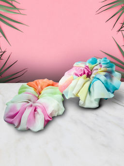 Hair Drama Co. - Tie And Dye Scrunchies - Set Of 2